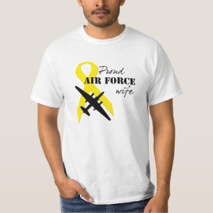 Camiseta Esposa orgullosa de la fuerza aérea