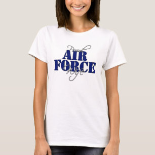Camiseta Esposa orgullosa de la fuerza aérea