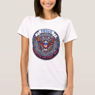 Camiseta Esposa orgullosa de la Fuerza Aérea Americana