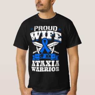 Camiseta Esposa Orgullosa De Un Guerrero De Ataxia Rib De C
