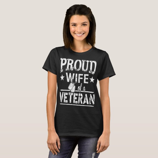 Camiseta Esposa orgullosa de un veterano (Anverso completo)
