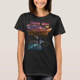 Camiseta Esposa Orgullosa de un Veterano de los Estados Uni