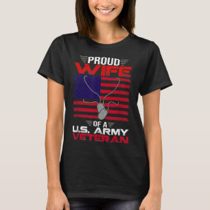 Camiseta Esposa Orgullosa De Un Veterano Del Ejército Estad
