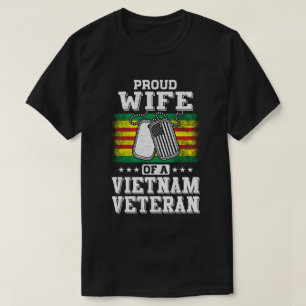 Camiseta Esposa Orgullosa De Un Veterano Marido De Vietnam