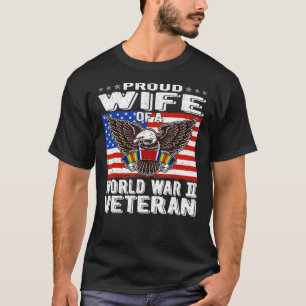 Camiseta  Esposa Orgullosa De Un Veterano Patriótico De La 