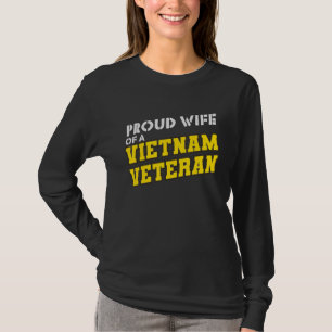 Camiseta Esposa Orgullosa De Un Veterano Patriótico Vietnam