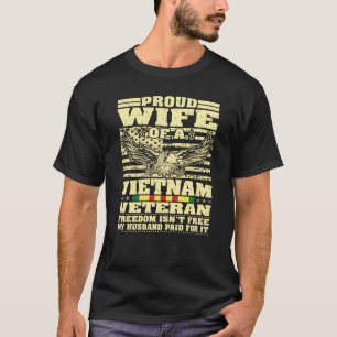 Camiseta Esposa Orgullosa De Veterano Vietnamita - Libertad