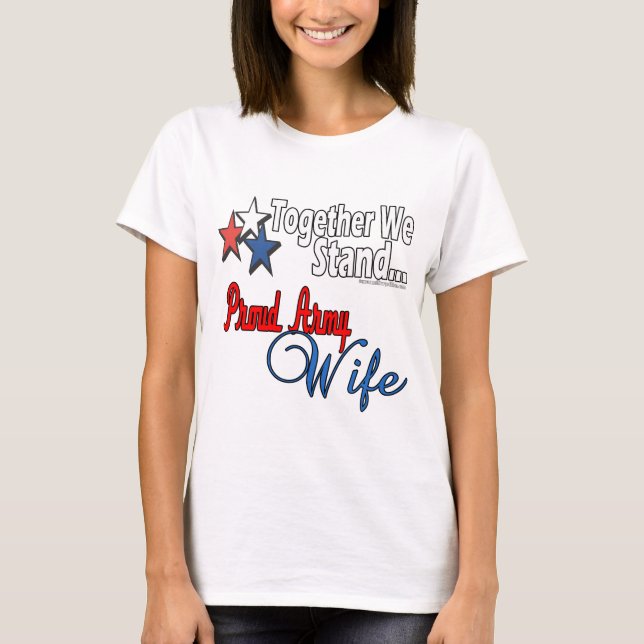 Camiseta Esposa orgullosa del ejército (Anverso)