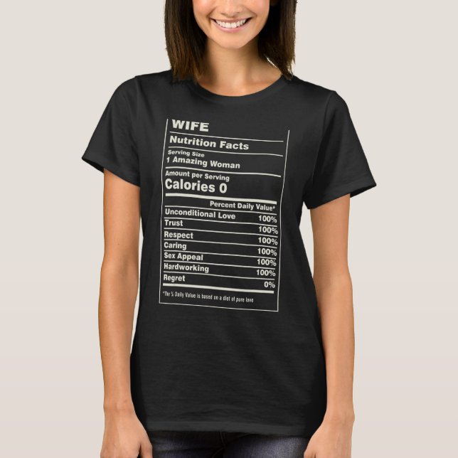 Camiseta Esposa para mujeres de esposas de esposos (Anverso)