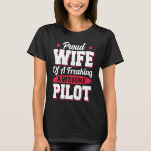 Camiseta Esposa piloto del instructor de vuelo de avión