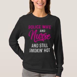 Camiseta Esposa Policial Enfermera Vida Rn Mamá 17