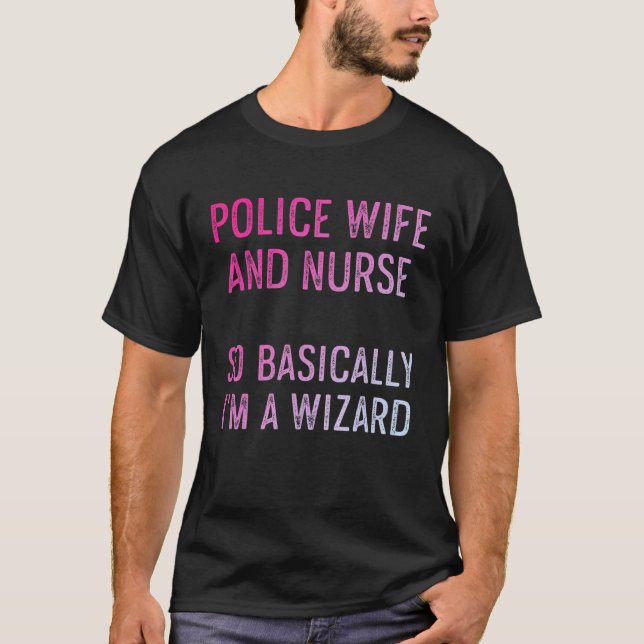 Camiseta Esposa Policial Enfermera Vida Rn Mamá 28 (Anverso)