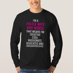 Camiseta Esposa Policial Enfermera Vida Rn Mamá 35