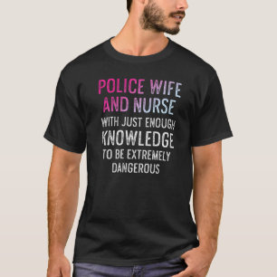 Camiseta Esposa Policial Enfermera Vida Rn Mamá 36
