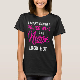 Camiseta Esposa Policial Enfermera Vida Rn Mamá 40