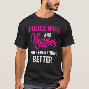 Camiseta Esposa Policial Enfermera Vida Rn Mamá 41