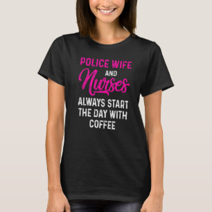 Camiseta Esposa Policial Enfermera Vida Rn Mamá 41