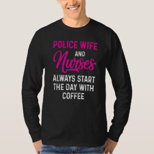 Camiseta Esposa Policial Enfermera Vida Rn Mamá 41