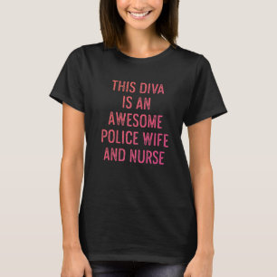 Camiseta Esposa Policial Enfermera Vida Rn Mamá 9
