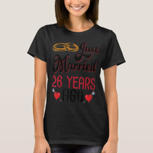 Camiseta Esposa recién casada hace 26 años Boda Ann
