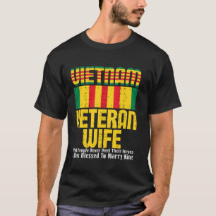 Camiseta Esposa Retro Veterana de Vietnam