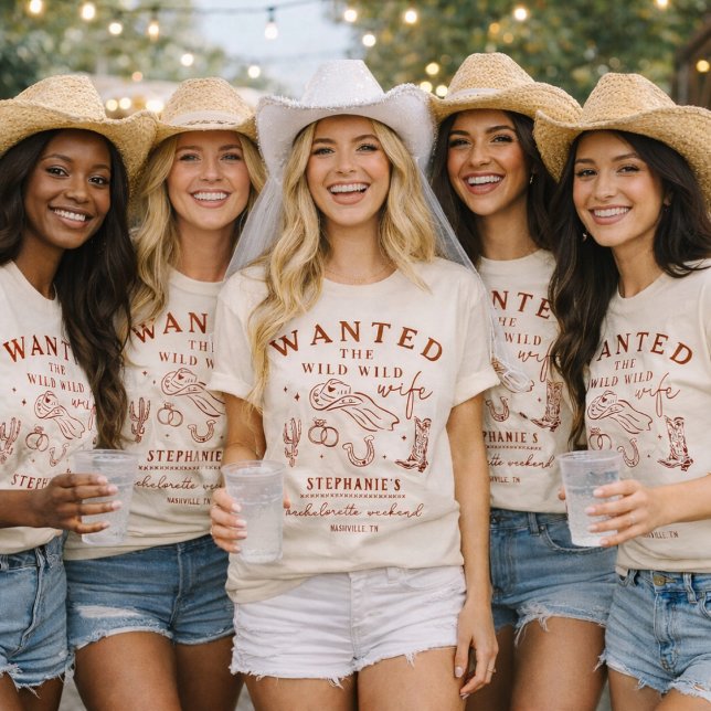 Camiseta Esposa Salvaje Salvaje Fiesta de Soltera del Solte (Subido por el creador)