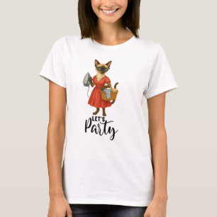 Camiseta Esposa siamesa de una casa de gatos vamos a ser Fi