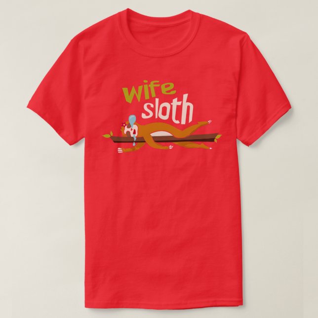 Camiseta Esposa Sloth (Diseño del anverso)
