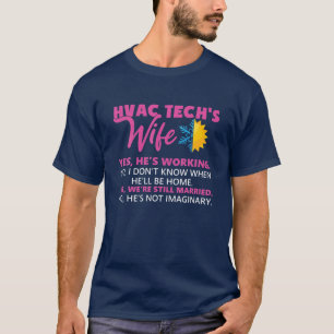 Camiseta Esposa técnica de HVAC Divertida técnica