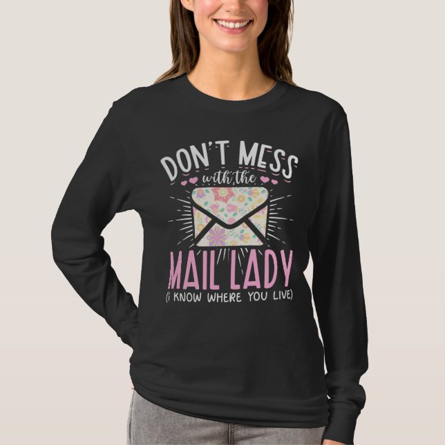 Camiseta Esposa trabajadora postal divertida mujer Mailman (Anverso)