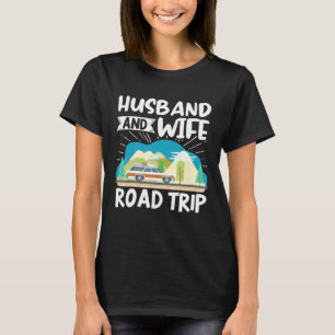 Camiseta Esposa Y Esposa De La Pareja De Vacantes De Travel