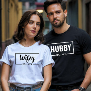 Camiseta Esposa y maridito - Fiesta de bodas y luna de miel