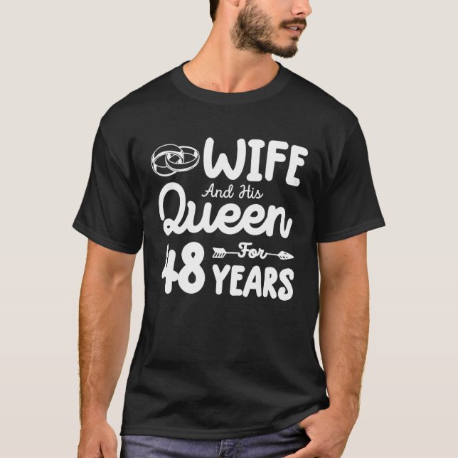 Camiseta Esposa Y Su Reina 48 Aniversario Boda Gracioso (Anverso)