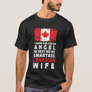 Camiseta Esposas divertidas y descaradas de Canadá Bandera 
