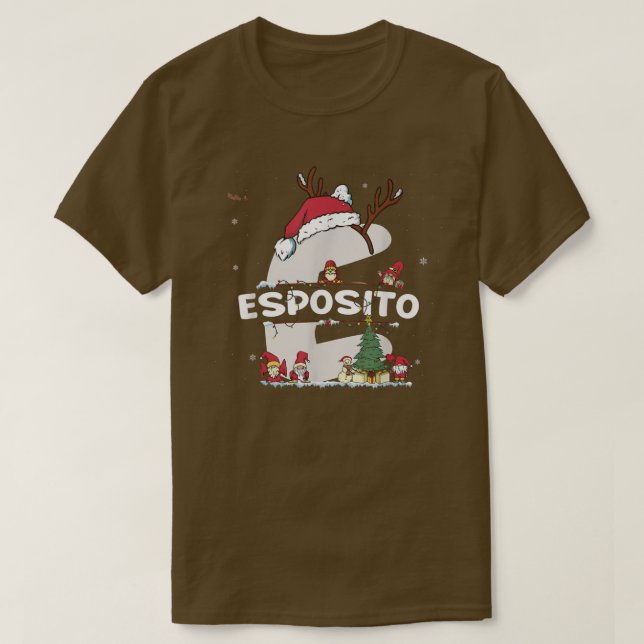 Camiseta Esposito Christmas Shirt w Esposito Name for funny (Diseño del anverso)