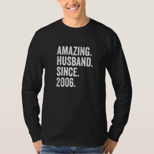 Camiseta Esposo asombroso de hombres desde 2006 16º Boda An