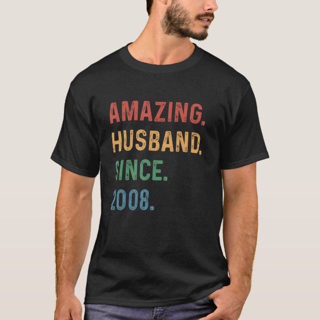 Camiseta Esposo asombroso de los hombres desde la boda de 2 (Anverso)