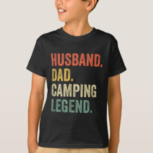 Camiseta Esposo Campista Divertido Papá Leyenda de Camping