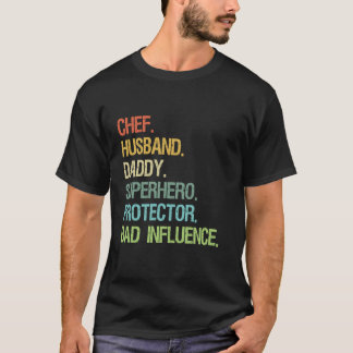 Camiseta Esposo Chef Papi Superhéroe Protector DAD