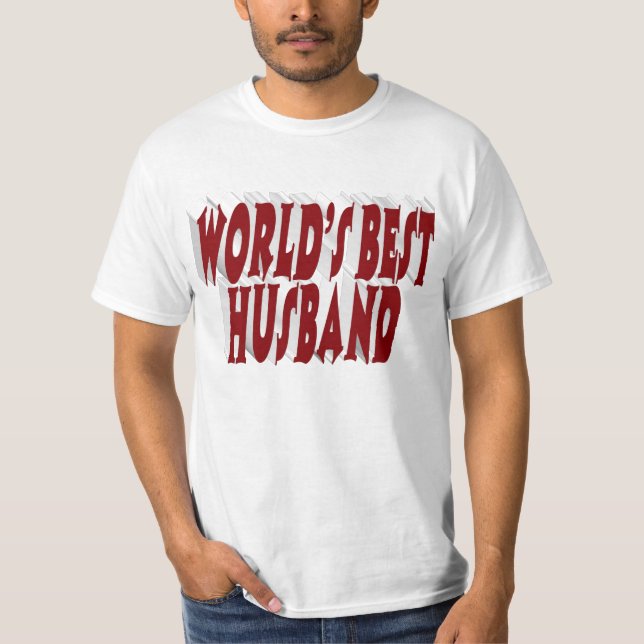 Camiseta Esposo con texto en burdeos (Anverso)