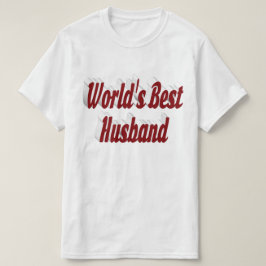 Camiseta Esposo con un mensaje de texto en burdeos