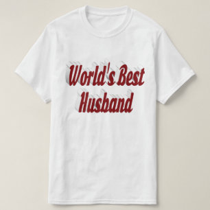 Camiseta Esposo con un mensaje de texto en burdeos