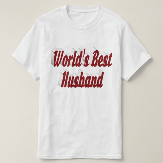 Camiseta Esposo con un mensaje de texto en burdeos (Diseño del anverso)