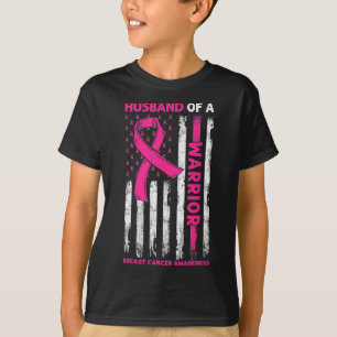 Camiseta Esposo Conciencia Del Cáncer De Una Guerrera Bande