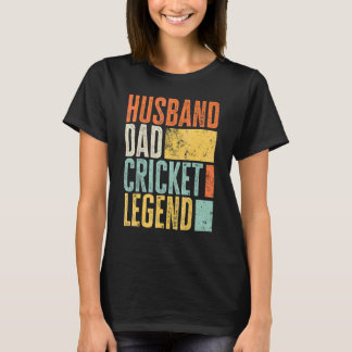 Camiseta Esposo Críquet Hombre Papá Legendario Padre Mejor