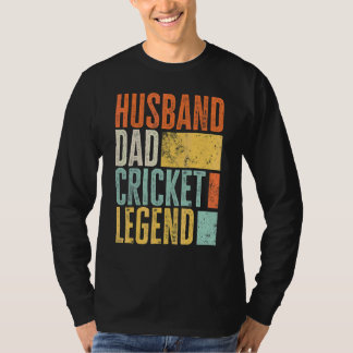 Camiseta Esposo Críquet Hombre Papá Legendario Padre Mejor