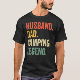 Camiseta Esposo de Camper Papá Camping Leyenda de Padre Vin