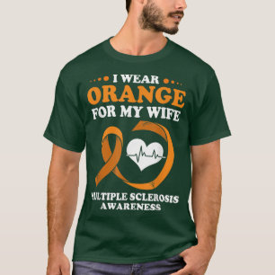 Camiseta Esposo De Sensibilización De La EM Yo Uso Naranja