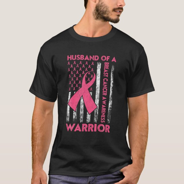 Camiseta Esposo De Un Guerrero De La Cáncer De Mama (Anverso)