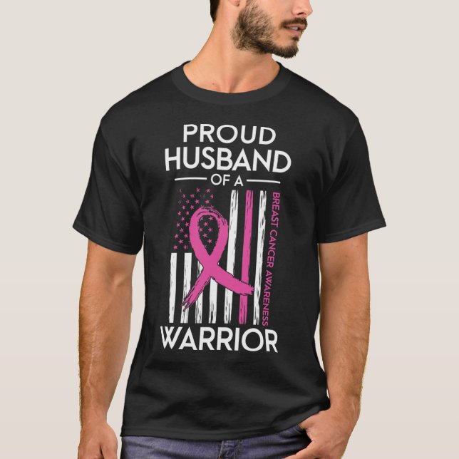 Camiseta Esposo De Un Guerrero De La Cáncer De Mama (Anverso)